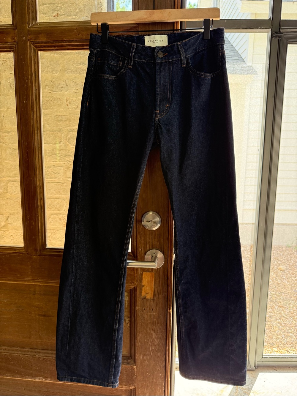 Kallmeyer Adina Low-Rise Straight-Leg Jeans Dark Rinse Size 27